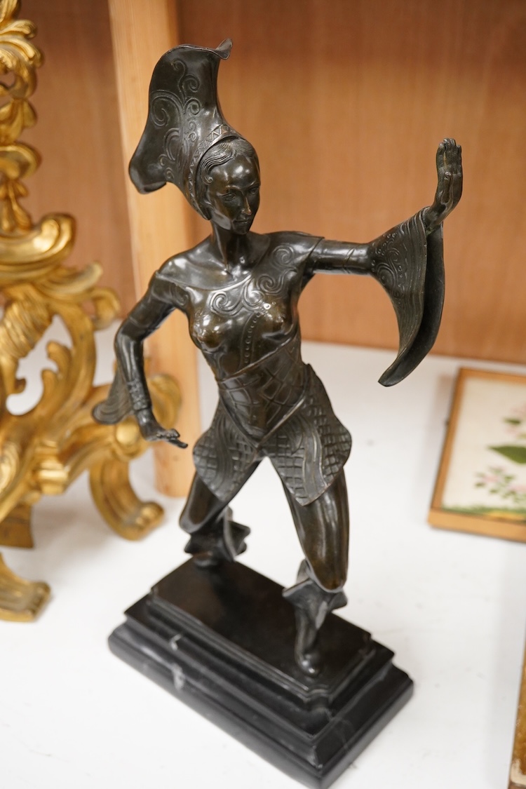 After Demitre Chiparus, a patinated bronze of an Art Deco Dancer, height 40cm
